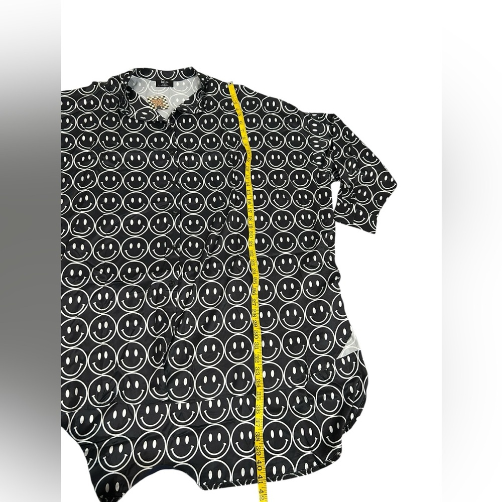 Dressed in LALA Black & White Smiley Face Jumpsuit Set - Picture 13 of 16